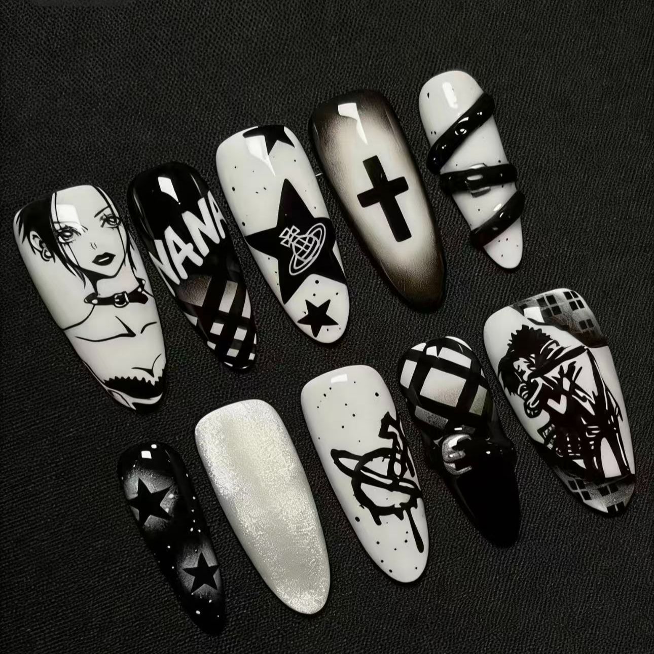 Nail Art - Накладные ногти NANA в стиле панк,