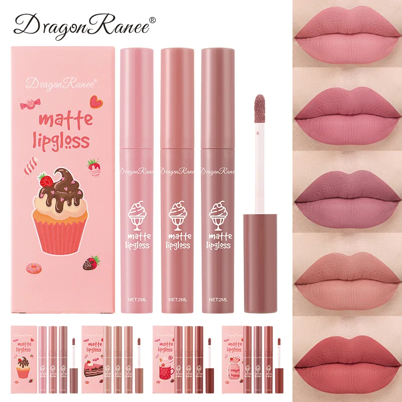 Набор из 3 матовых жидких пома – обзор и цена Matte Velvet Lip Tint Long Lasting