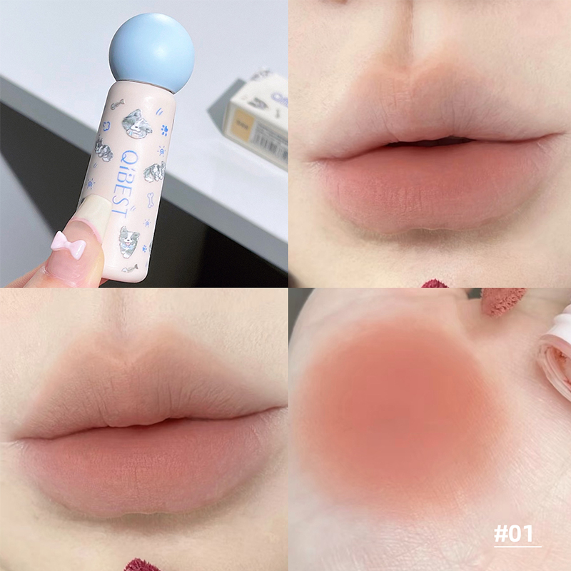 QIBEST милая бархатная матовая – обзор и цена Matte Velvet Lip Tint Long Lasting