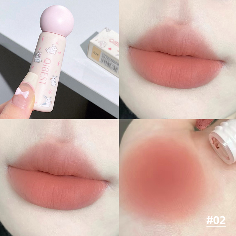 QIBEST милая бархатная матовая – обзор и цена Matte Velvet Lip Tint Long Lasting